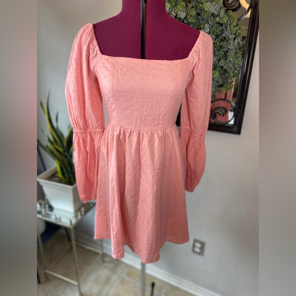 Forever 21 Pink Mini Dress with Long Sleeves. size Small.